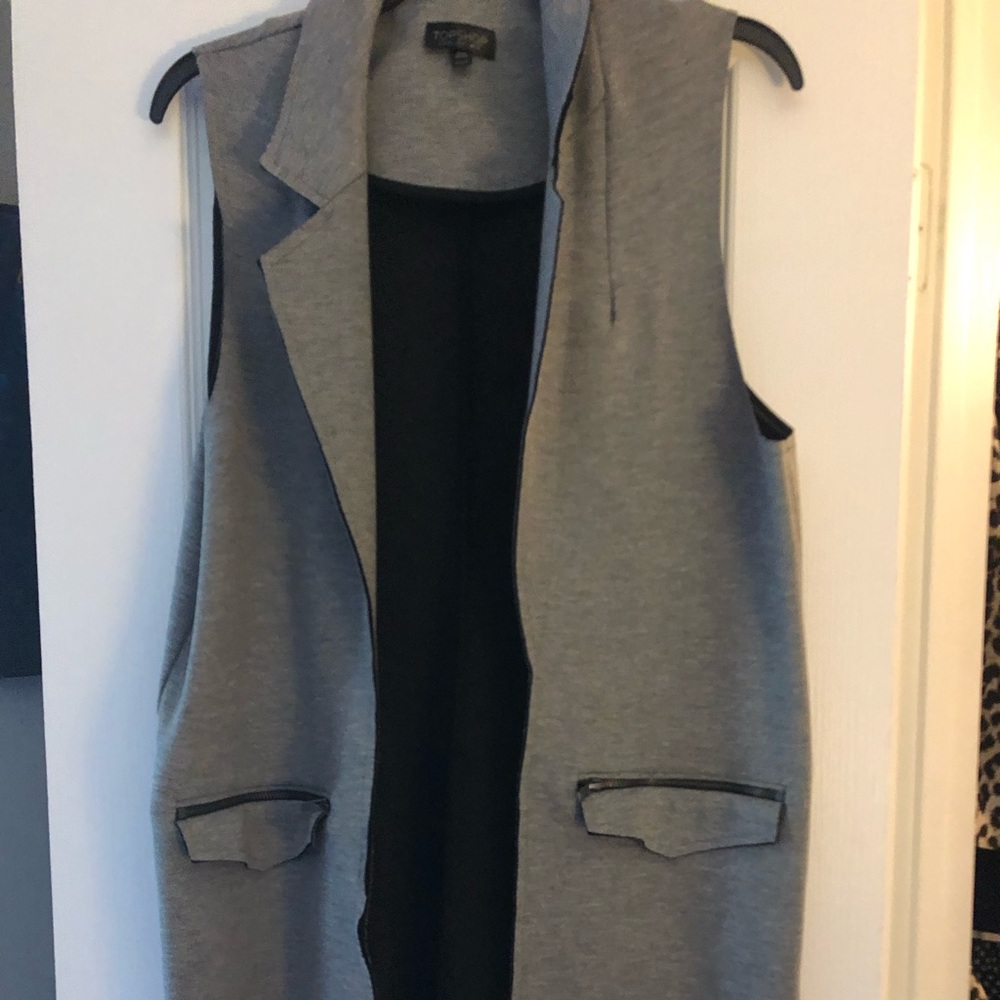 Knee length laser cut Topshop vest